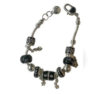 Black and SilverToned Bracelet